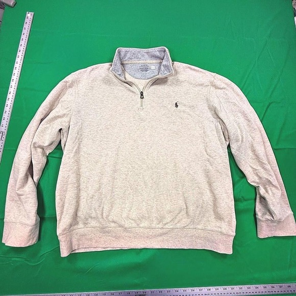 Other - Polo Ralph Lauren quarter zip sweatshirt in XL. Gray & cream colorway